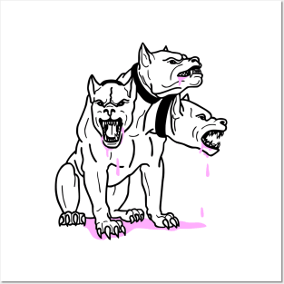 Cerberus Pink Ink Posters and Art